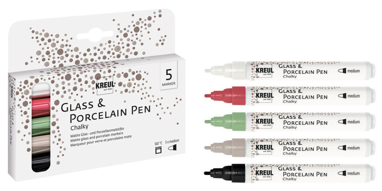 KREUL Glass & Porcelain Pen Chalky (5pcs) (16570)