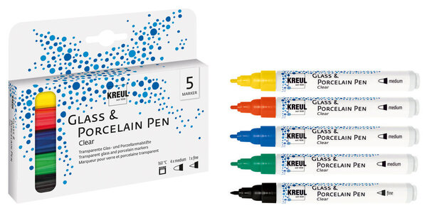 KREUL Glass & Porcelain Pen Clear (5pcs) (42650)