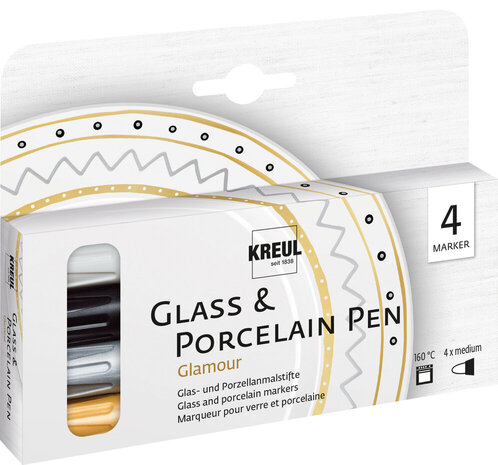 KREUL Glass & Porcelain Pen Glamour (4pcs) (16431)