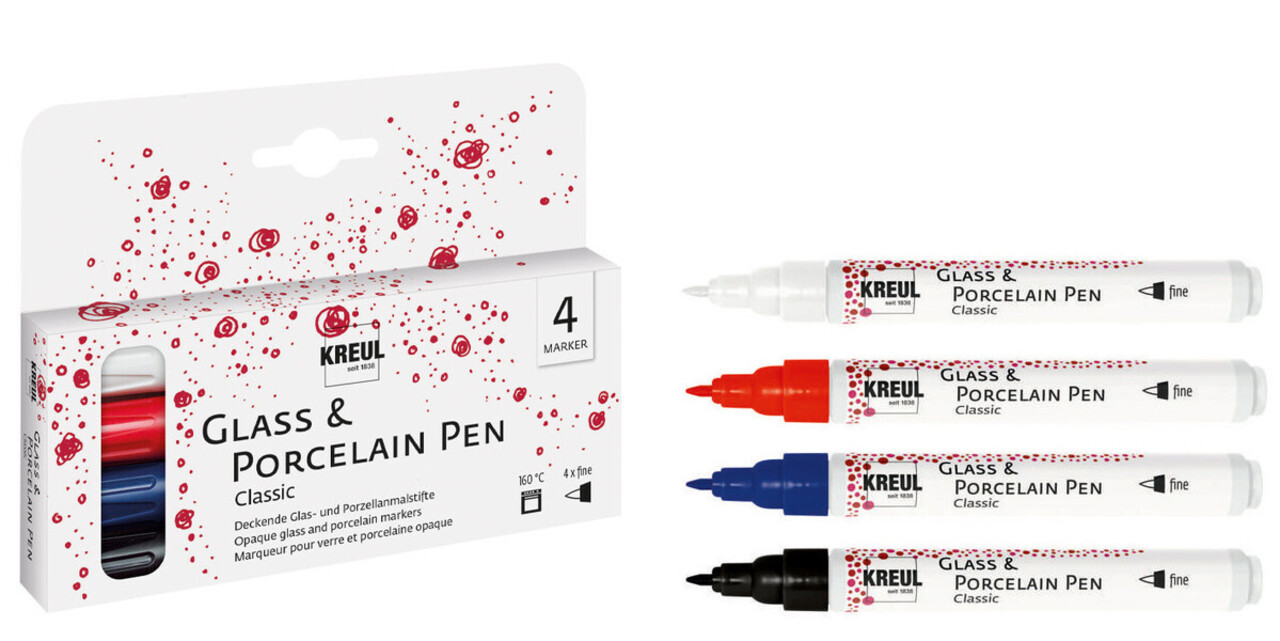 KREUL Glass & Porcelain Pen Classic (4pcs) (16440)