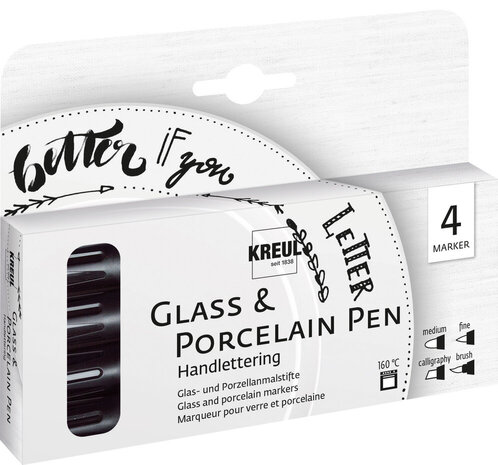 KREUL Glass & Porcelain Pen Handlettering (4pcs) (16480)