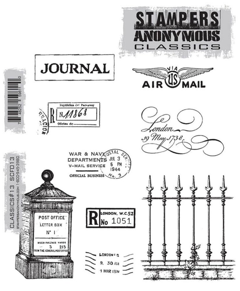 Stampers Anonymous Cling Stamps Classics #13 (CBSCF013)