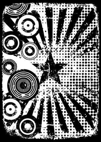 Stampers Anonymous Cling Components Stamps Retro Carnival (COM030)