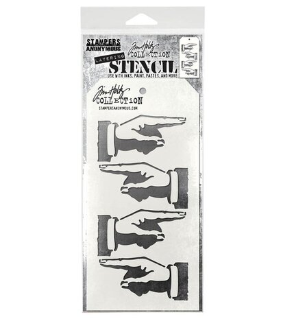 Stampers Anonymous Tim Holtz Direction Layering Stencil (THS088)
