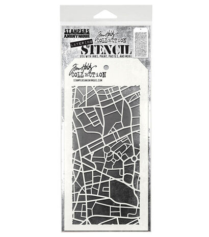 Stampers Anonymous Tim Holtz Metropolis Layering Stencil (THS156)