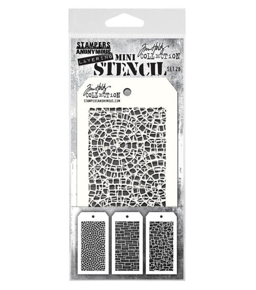 Stampers Anonymous Tim Holtz Mini Layering Stencil Set 28 (THMST028)