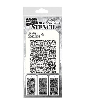 Stampers Anonymous Tim Holtz Mini Layering Stencil Set 28 (THMST028)