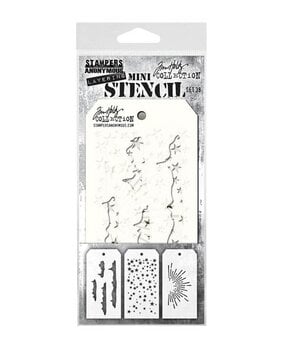 Stampers Anonymous Tim Holtz Mini Layering Stencil Set 38 (THMST038)