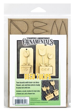 Stampers Anonymous Tim Holtz Deco Tulips Ornaments (CBORN03)