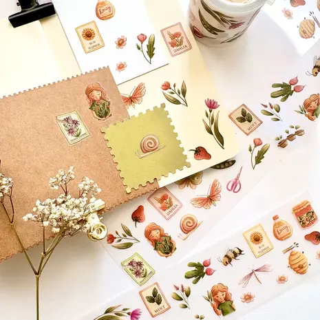 Nikki Dotti PET Tape 50mm Kitchen Garden (Kiss Cut)