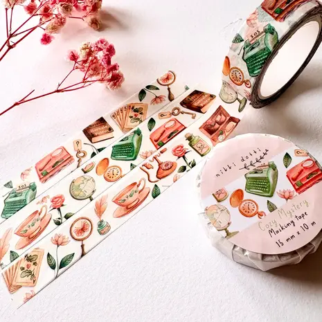 Nikki Dotti Washi Tape 15mm Cozy Mystery