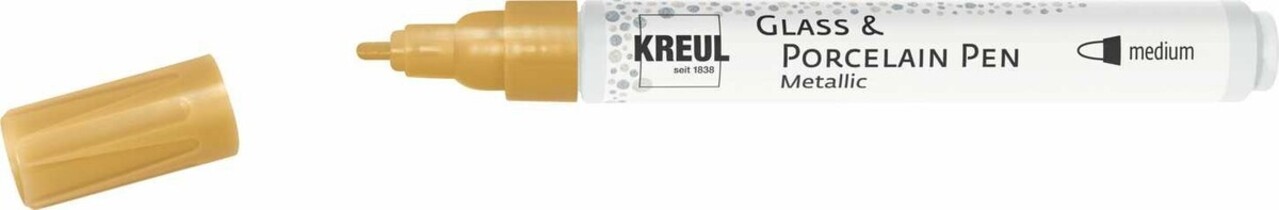 KREUL Glass & Porcelain Pen Metallic Gold Medium Point (16415)