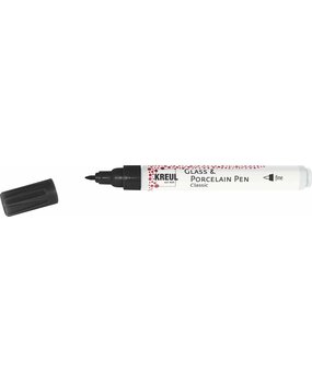 KREUL Glass & Porcelain Pen Classic Black Fine Point (16412)