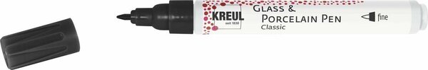 KREUL Glass & Porcelain Pen Classic Black Fine Point (16412)