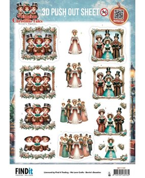 Berrie's Beauties Victorian Christmas Tales 3D Push Out A Christmas Serenade (SB11139)
