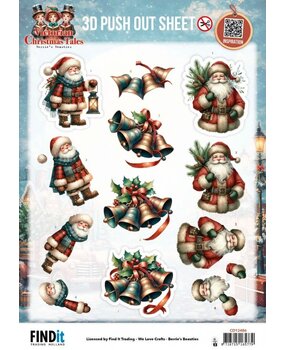Berrie's Beauties Victorian Christmas Tales 3D Push Out Timeless Christmas Bells (SB11140)