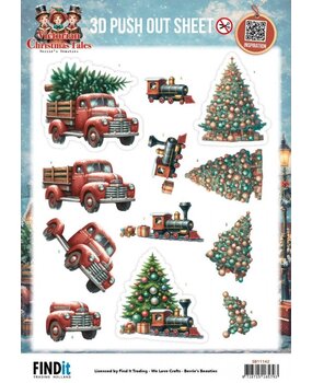 Berrie's Beauties Victorian Christmas Tales 3D Push Out Underneath The Christmas Tree (SB11142)