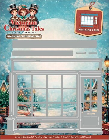 Berrie's Beauties Victorian Christmas Tales Dies Charming Christmas Shop (BBD10118)