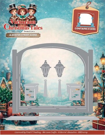 Berrie's Beauties Victorian Christmas Tales Dies A Winter Street Scene (BBD10119)