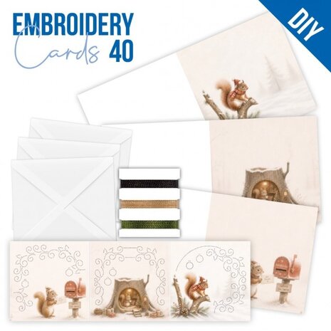 Find It Trading Stitch and Do Embroidery Cards Christmas Squirrel (STDOPP040)
