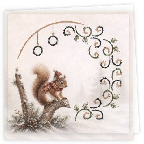 Find It Trading Stitch and Do Embroidery Cards Christmas Squirrel (STDOPP040)