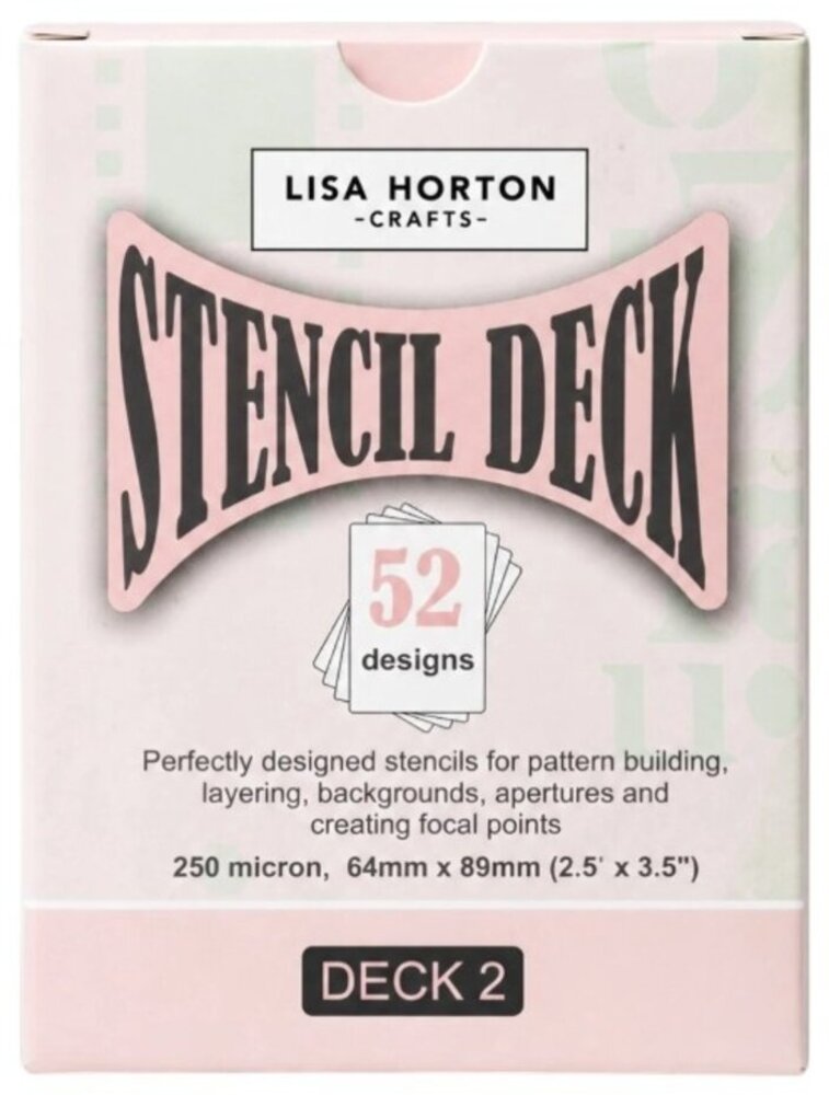 Lisa Horton Crafts The Stencil Deck Volume 2 - 52 Individual Stencils (LHCAS267)