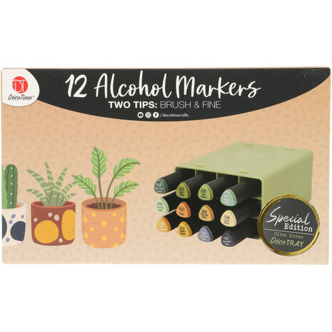 DécoTime SPECIAL EDITION 12 Alcohol Markers Olive Green (3005439)