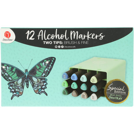 DécoTime SPECIAL EDITION 12 Alcohol Markers Mint Green (3005439)
