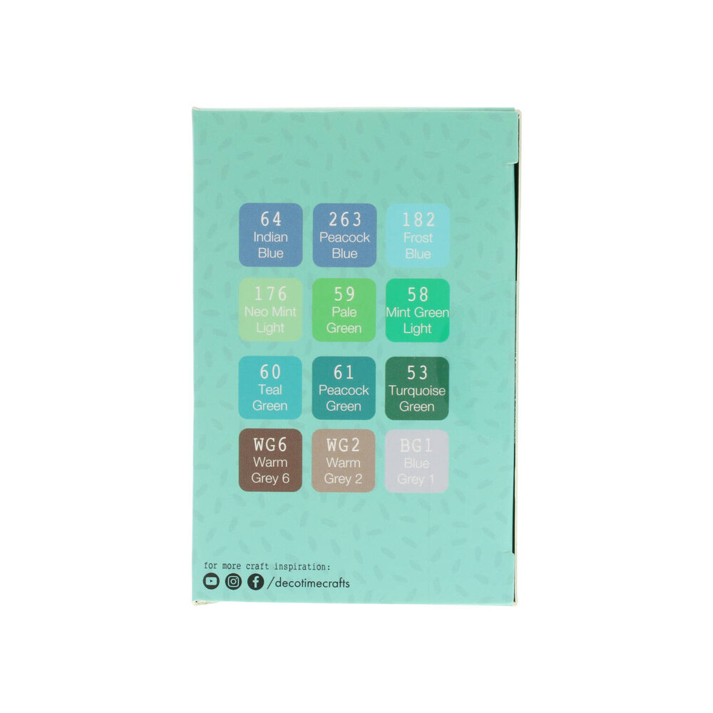 DécoTime SPECIAL EDITION 12 Alcohol Markers Mint Green (3005439)