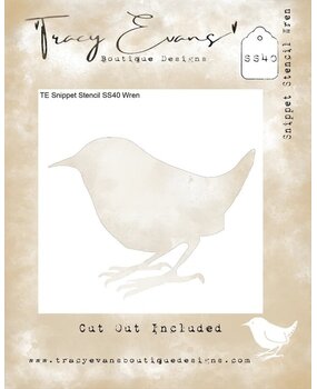 Tracy Evans Wren 4x4 Inch Snippet Stencil (SS040)