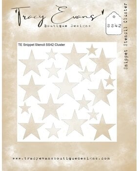 Tracy Evans Cluster 4x4 Inch Snippet Stencil (SS042)