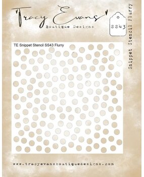 Tracy Evans Flurry 4x4 Inch Snippet Stencil (SS043)