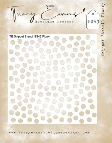 Tracy Evans Flurry 4x4 Inch Snippet Stencil (SS043)