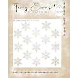 Tracy Evans Snowflakes 4x4 Inch Snippet Stencil (SS047)