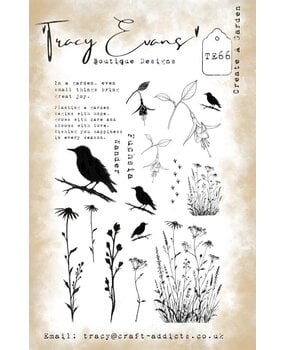 Tracy Evans Create A Garden A5 Clear Stamp (TE066)