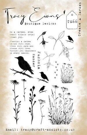 Tracy Evans Create A Garden A5 Clear Stamp (TE066)