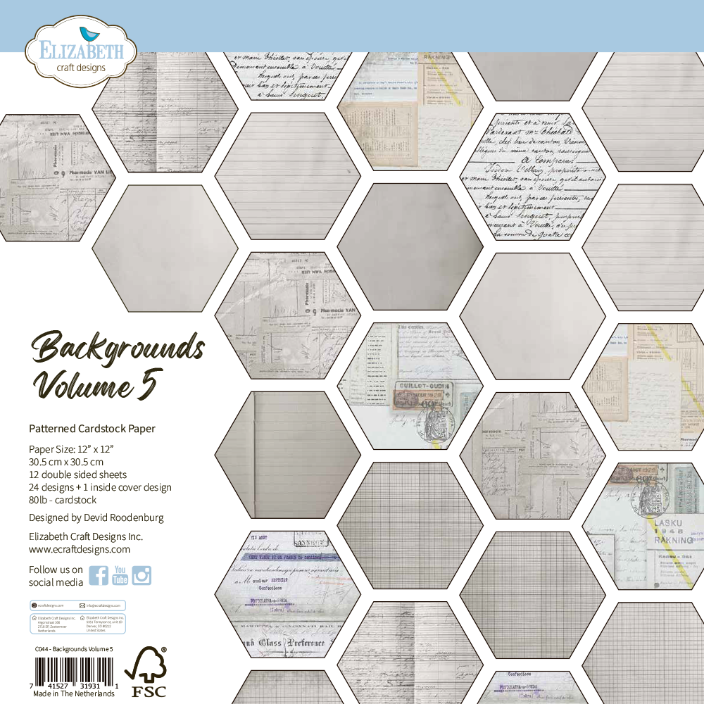 Elizabeth Craft Designs Beautifully Worn 12x12 Inch Patterned Cardstock (C044) Elizabeth Craft Designs Beautifully Worn 12x12 Inch Patterned Cardstock (C044)
