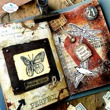 Elizabeth Craft Designs Beautifully Worn Stamp & Dies Where Wings Wander (CSD456) Elizabeth Craft Designs Beautifully Worn Stamp & Dies Where Wings Wander (CSD456)