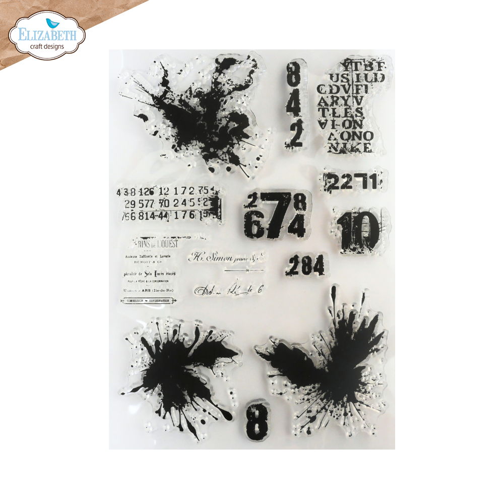 Elizabeth Craft Designs Beautifully Worn A5 Clear Stamps Stamped & Worn (CS457)