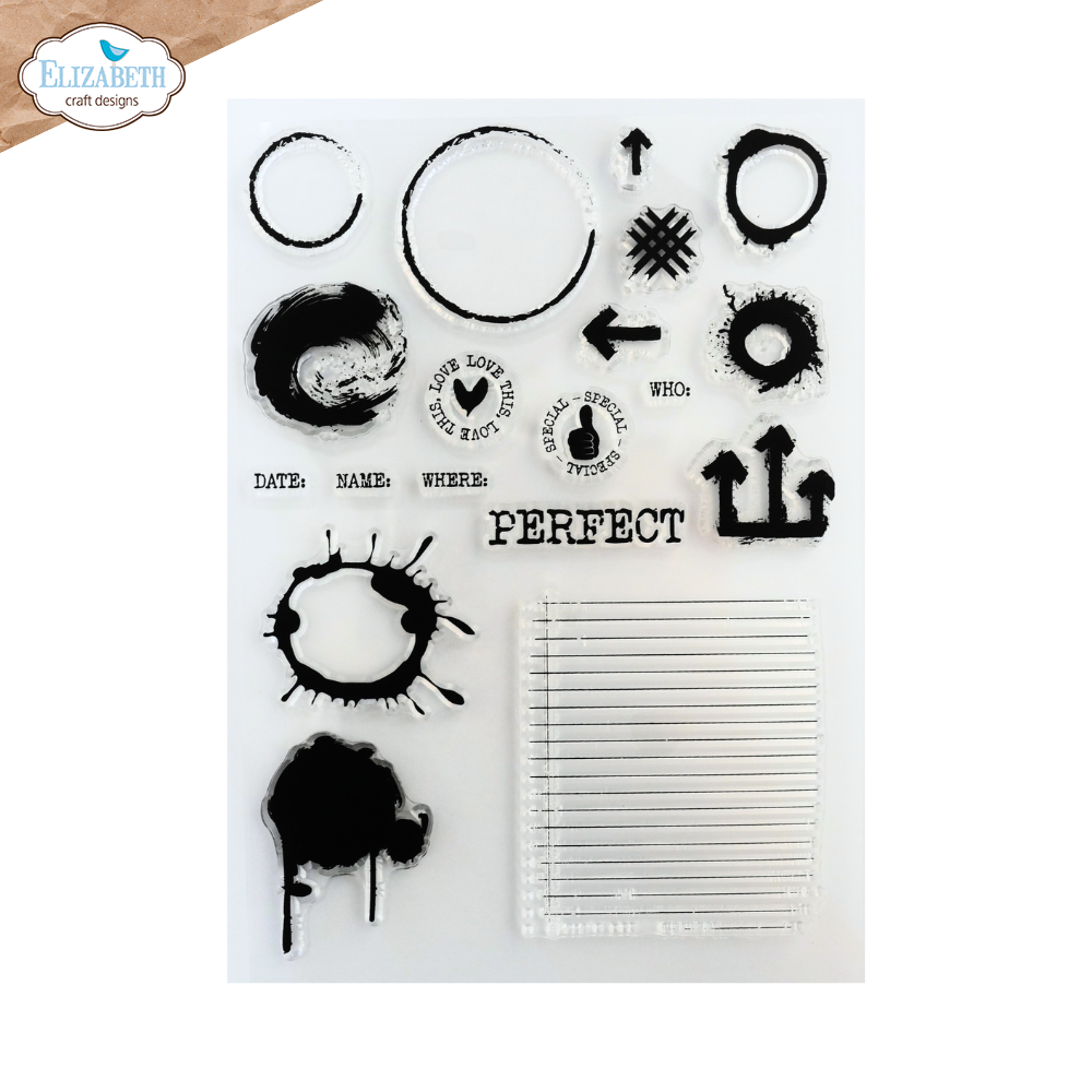 Elizabeth Craft Designs Beautifully Worn A5 Clear Stamps Perfectly Imperfect (CS458) Elizabeth Craft Designs Beautifully Worn A5 Clear Stamps Perfectly Imperfect (CS458)