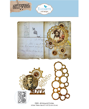Elizabeth Craft Designs Beautifully Worn Dies All Around Circles (2365)