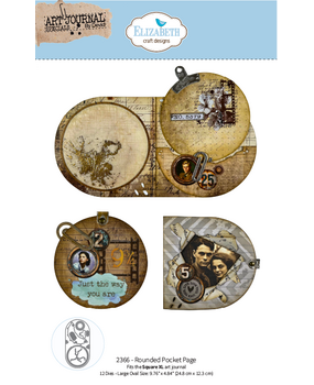 Elizabeth Craft Designs Beautifully Worn Dies Rounded Pocket Page (2366)