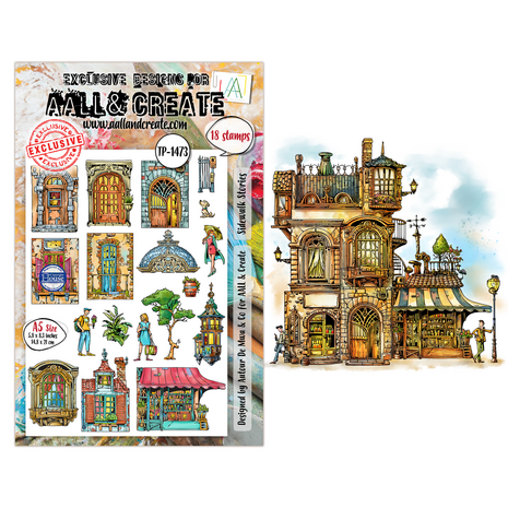 AALL and Create Clear Stamp Set A5 Sidewalk Stories (AALL-TP-1473) AALL and Create Clear Stamp Set A5 Sidewalk Stories (AALL-TP-1473)
