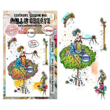 AALL and Create Clear Stamp Set A6 Rose Ballet (AALL-TP-1483)