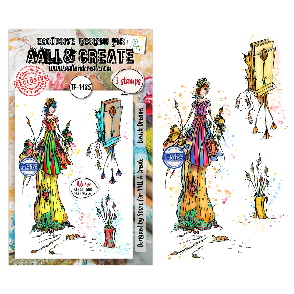 AALL and Create Clear Stamp Set A6 Brush Dreams (AALL-TP-1485)