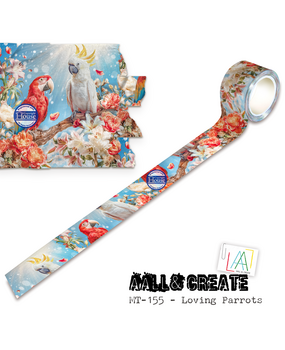 AALL and Create Layer it Up! Washi Tape 25mm Loving Parrots (AALL-MT-155) AALL and Create Layer it Up! Washi Tape 25mm Loving Parrots (AALL-MT-155)