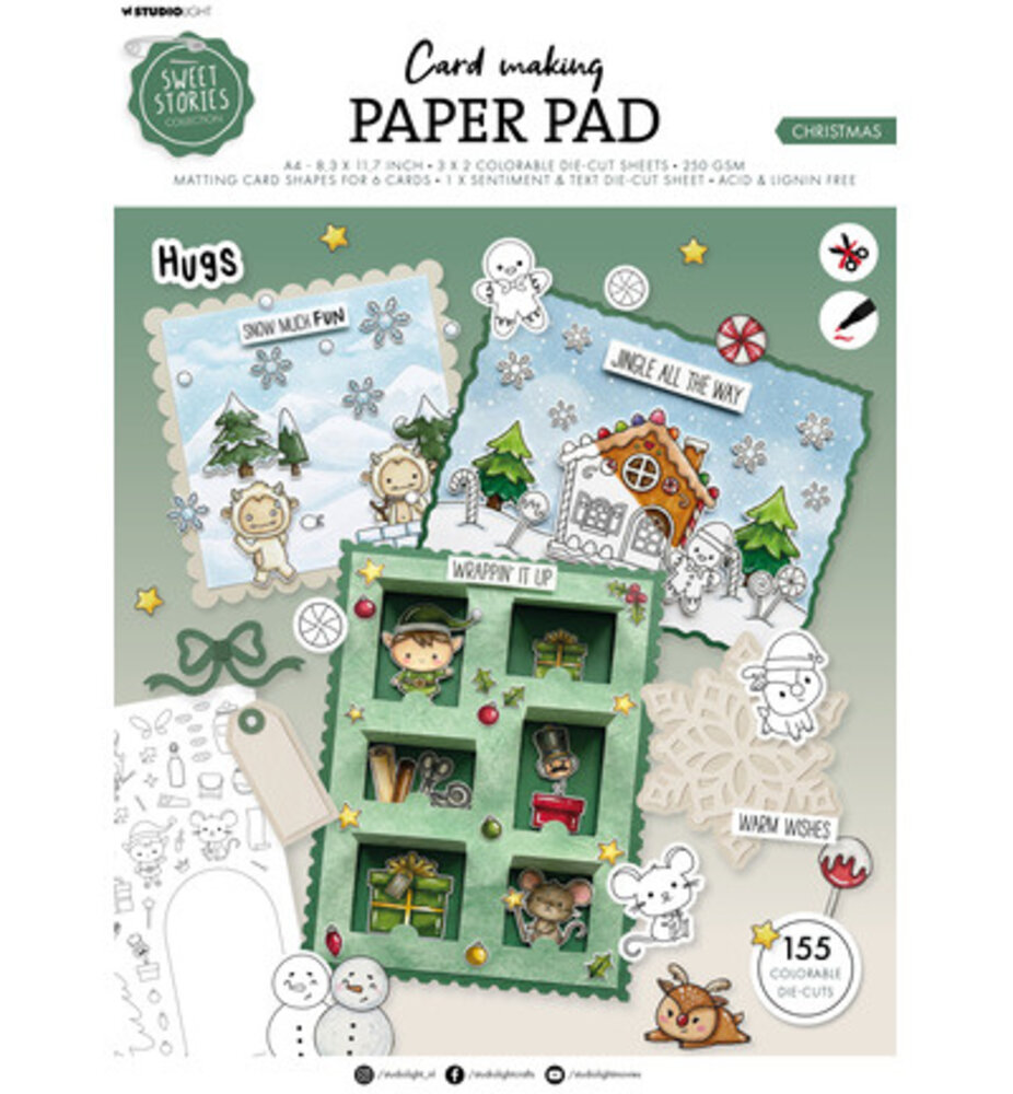 Studio Light Sweet Stories Christmas A4 Card Making Pad (SL-SS-CMP44) Studio Light Sweet Stories Christmas A4 Card Making Pad (SL-SS-CMP44)