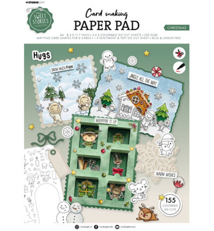 Studio Light Sweet Stories Christmas A4 Card Making Pad (SL-SS-CMP44) Studio Light Sweet Stories Christmas A4 Card Making Pad (SL-SS-CMP44)