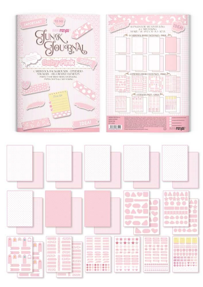Papers For You Basic Pink A4 Junk Journal (PFY-16342) Papers For You Basic Pink A4 Junk Journal (PFY-16342)