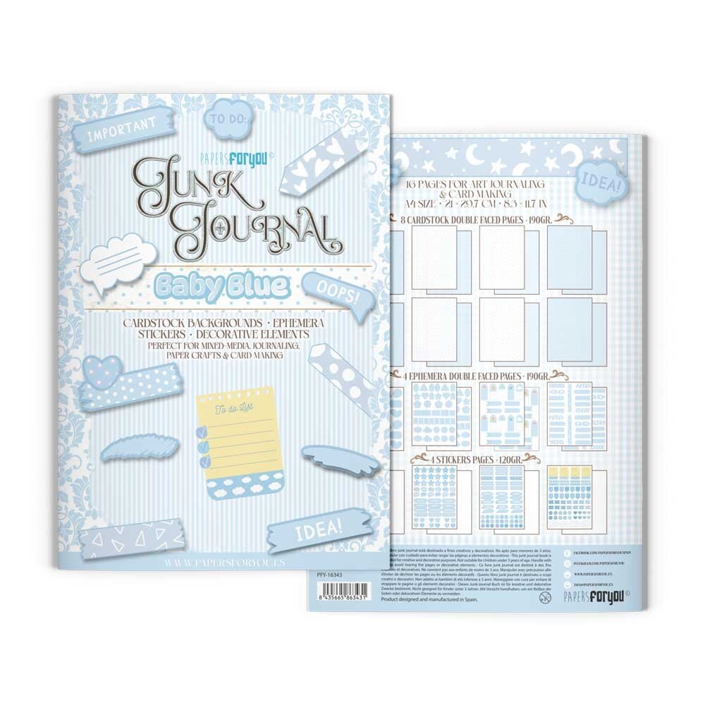 Papers For You Basic Blue A4 Junk Journal (PFY-16343)